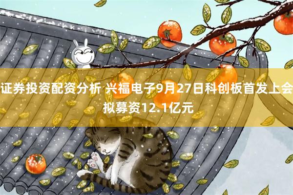 证券投资配资分析 兴福电子9月27日科创板首发上会 拟募资12.1亿元