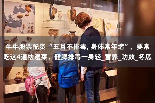 牛牛股票配资 “五月不排毒, 身体常年堵”，要常吃这4道祛湿菜，健脾排毒一身轻_营养_功效_冬瓜