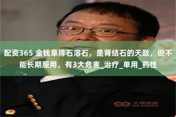 配资365 金钱草排石溶石，是肾结石的天敌，但不能长期服用，有3大危害_治疗_单用_药性